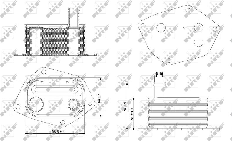 NRF 31298 - CHŁODNICA OLEJU HYUNDAI I30 07-
