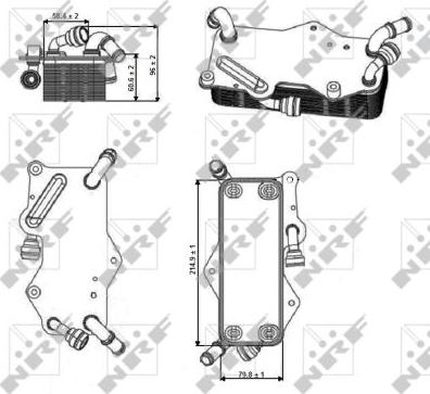 NRF 31269 - CHŁODNICA OLEJU AUDI A6 11-