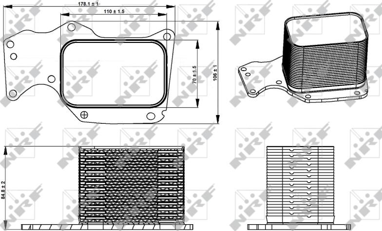 NRF 31284 - CHŁODNICA OLEJU BMW 3 2.0 12-