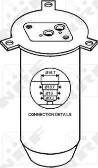 NRF 33045 - OSUSZACZ KLIMATYZACJI BMW E39 520-540 97-