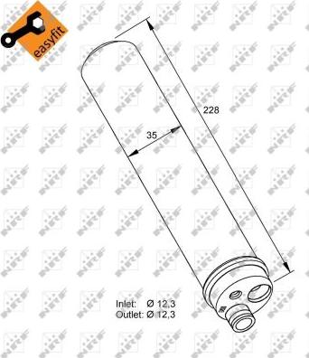 NRF 33297 - OSUSZACZ KLIMATYZACJI VW TIGUAN 07-