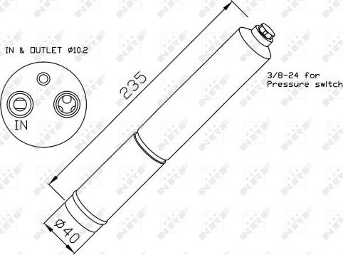 NRF 33224 - OSUSZACZ KLIMATYZACJI NISSAN ALMERA-PRIMERA 00-