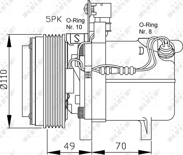 NRF 32490 — Kompresor, klimatyzacja