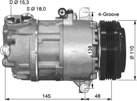 NRF 32493 — Kompresor, klimatyzacja
