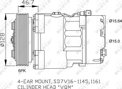 NRF 32489 - KOMPRESOR KLIMATYZACJI VW T4 SD7V16