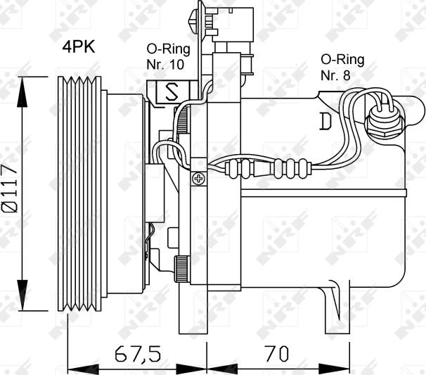 NRF 32055 — Kompresor, klimatyzacja