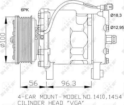 NRF 32065 - KOMPRESOR KLIMATYZACJI VW POLO-LUPO