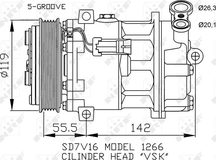 NRF 32269 - KOMPRESOR KLIMATYZACJI OPEL SIGNUM 2003-2005