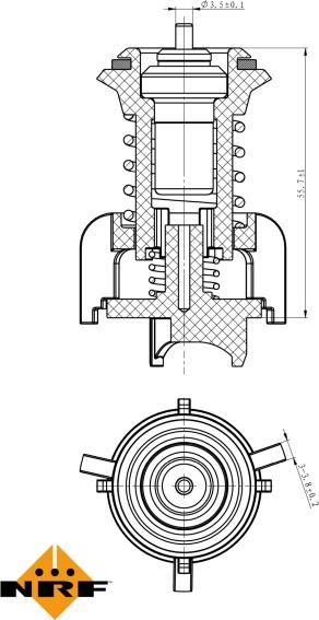 NRF 725095 — Termostat, środek chłodzący
