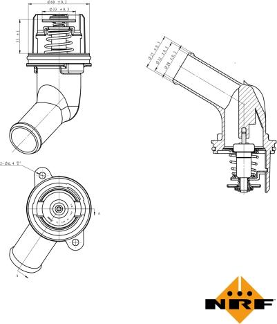 NRF 725055 — Termostat, środek chłodzący