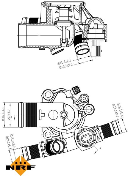 NRF 725051 — Termostat, środek chłodzący