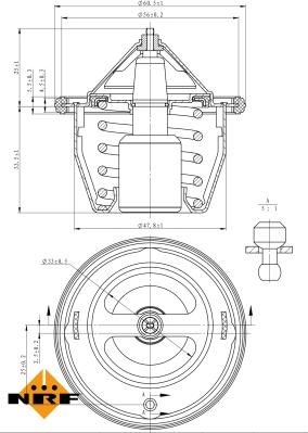 NRF 725012 - TERMOSTAT SUBARU 78C FORESTER 02-