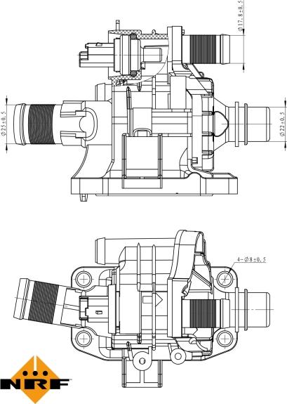 NRF 725039 — Termostat, środek chłodzący