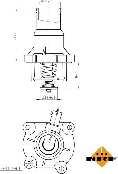 NRF 725033 — Termostat, środek chłodzący