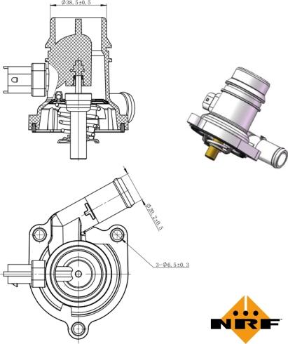 NRF 725025 — Termostat, środek chłodzący