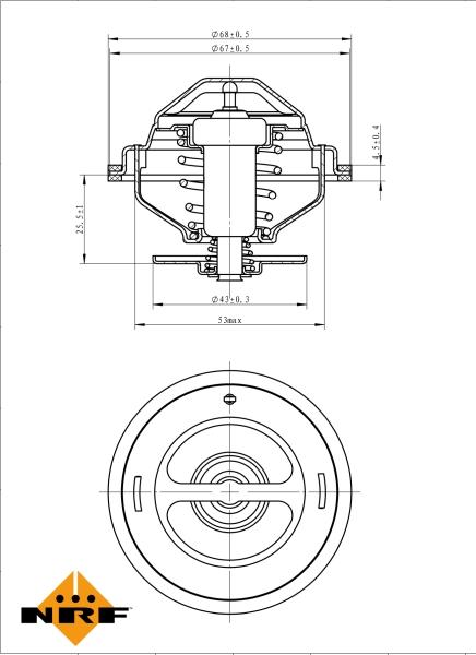 NRF 725194 — Termostat, środek chłodzący