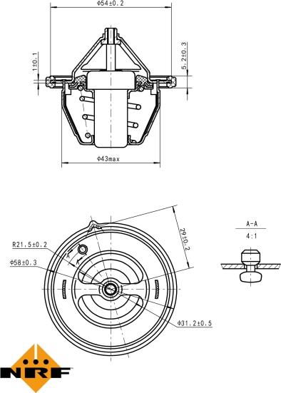 NRF 725196 — Termostat, środek chłodzący