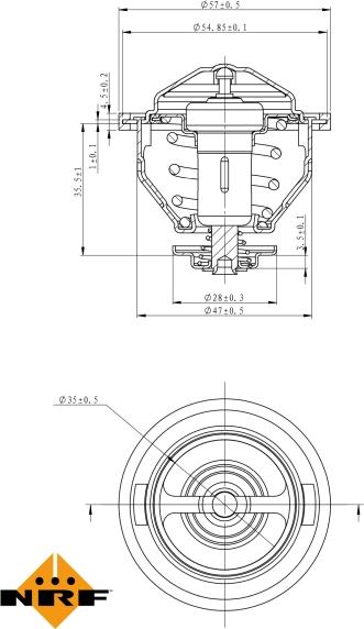 NRF 725140 - TERMOSTAT CITROEN 83C BERLINGO-JUMPY 1.9D-2.0D