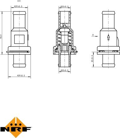 NRF 725166 — Termostat, środek chłodzący