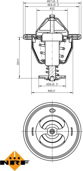 NRF 725174 - TERMOSTAT SAAB 88C 9-5 98-