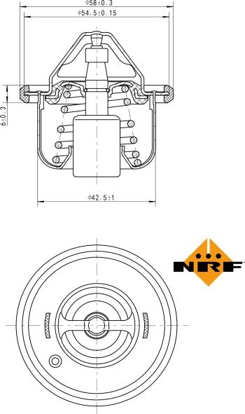 NRF 725211 — Termostat, środek chłodzący