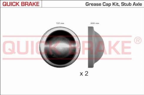 QUICK BRAKE 9829K — Pokrywa, łożysko koła