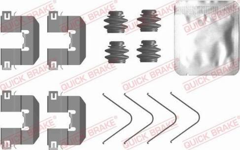 QUICK BRAKE 109-0104 — Zestaw akcesoriów, klocki hamulcowe