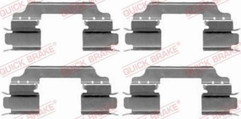 QUICK BRAKE 109-1649 — Zestaw akcesoriów, klocki hamulcowe