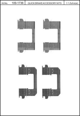 QUICK BRAKE 1091736 — Zestaw akcesoriów, klocki hamulcowe