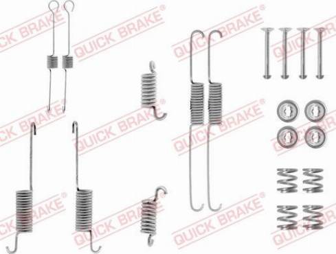 QUICK BRAKE 105-0615 - Zestaw montażowy szczęk hamulcowych