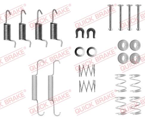 QUICK BRAKE 1050871 — Zestaw akcesoriów, szczęki hamulcowe hamulca postojowego