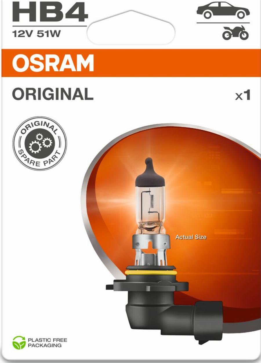 OSRAM 9006-1BL - ŻARÓWKA ORGINAL HB4 12V-51W 1SZT. BLISTER EKO