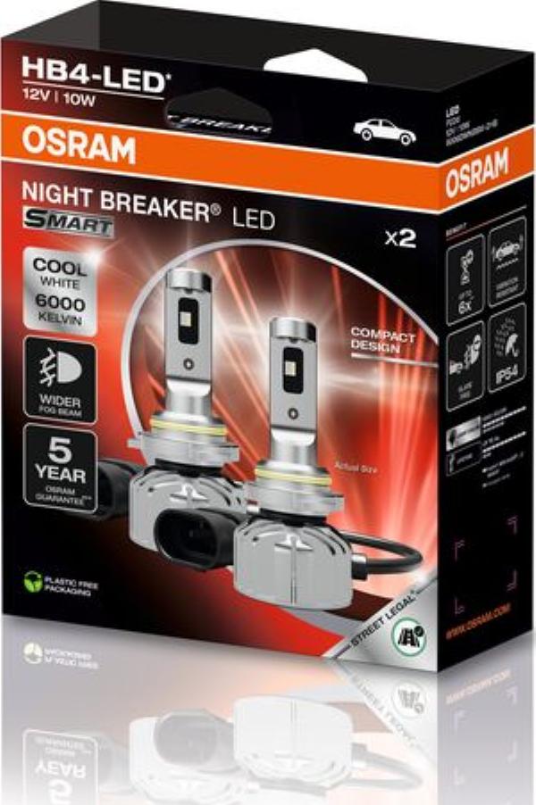 OSRAM 9006DWNBSM-2HB - ŻARÓWKA NIGHT BREAKER LED SMART HB4 P22D 12V 2SZT. BRAK ECE