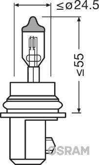 OSRAM 9007 — Żarówka, reflektor dalekosiężny