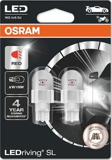 OSRAM 921DRP-02B - ZAROWKA LED W16W OSRAM CZERWONA-2SZT