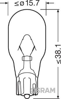 OSRAM 921NA - ŻARÓWKA WY16W 12V-16W W2.1X9.5D POMARAŃCZOWA ORIGINAL 12V 10SZT.