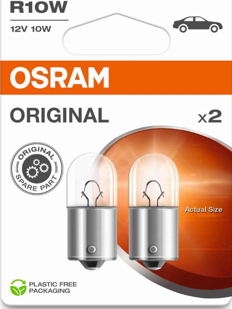 OSRAM 5008-2BL - ŻARÓWKA ORGINAL R10W 12V-10W BA15S Z COK. MET 2SZT. BLISTER EKO