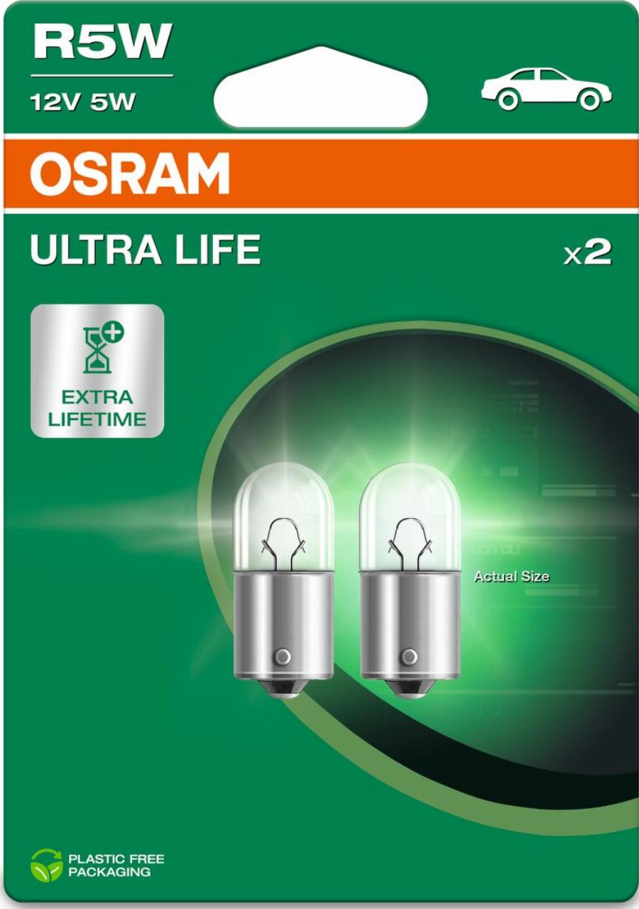OSRAM 5007ULT-2BL - ŻARÓWKA ULTRA LIFE R5W 12V-5W BA15S Z COK. MET 2SZT. BLISTER EKO