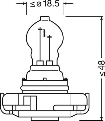 OSRAM 5201 - ŻARÓWKA PS19W 12V-19W PG20-1 ORIGINAL 12V