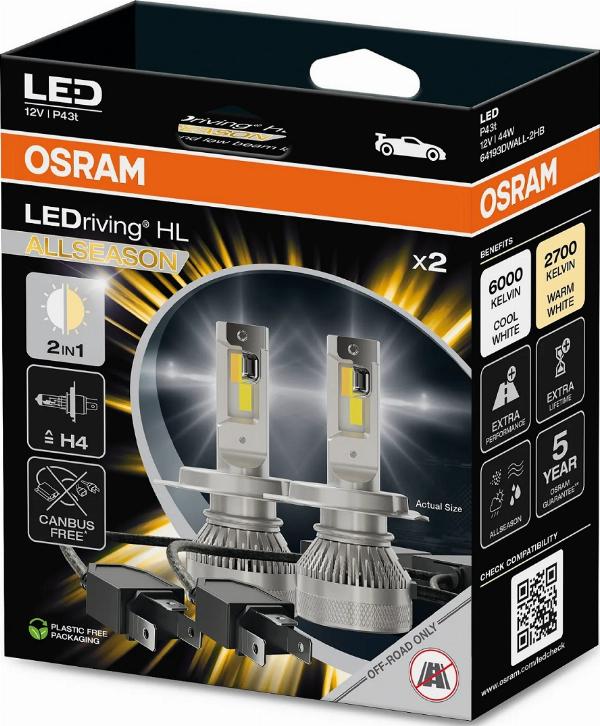 OSRAM 64193DWALL-2HB — Żarówka, reflektor dalekosiężny