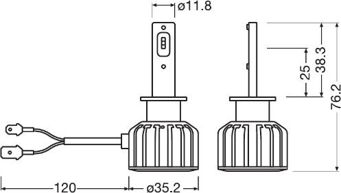 OSRAM 64150DWBRT-2HFB - ŻARÓWKA LEDRIVING HL BRINGHT H1 13W P14.5S 12V 2 SZT. BRAK ECE