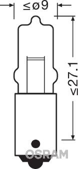 OSRAM 64113 - ŻARÓWKA H10W BA9S 10SZT MINIWATT