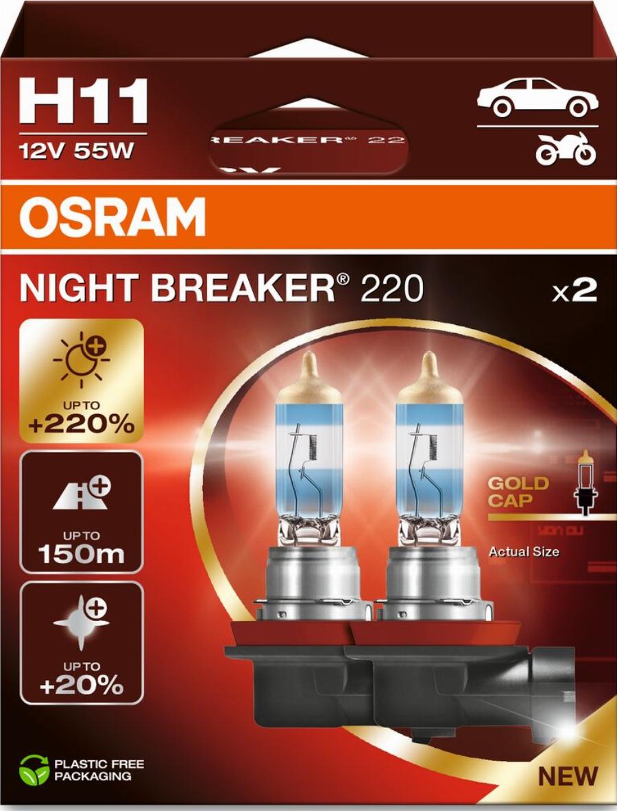 OSRAM 64211NB220-2HB — Żarówka, reflektor dalekosiężny