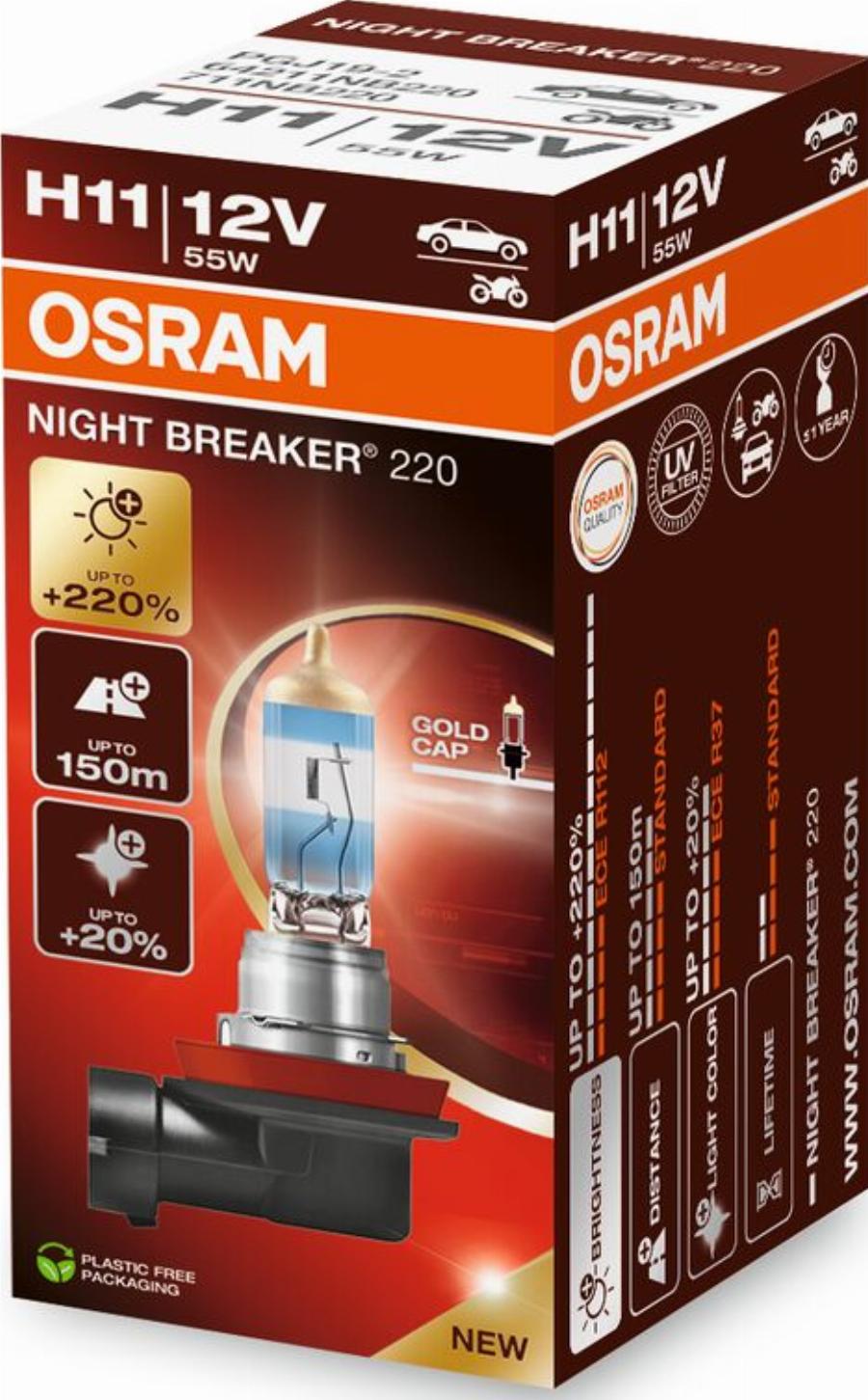 OSRAM 64211NB220 — Żarówka, reflektor dalekosiężny