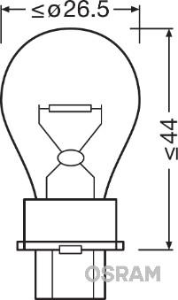 OSRAM 3156 - ŻARÓWKA P27W 12.8V-27W ORIGINAL 12V 10SZT