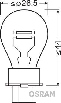 OSRAM 3157 - ŻARÓWKA P27-7W W2.5X16Q  ORIGINAL 12V 10SZT.