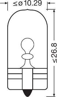OSRAM 2825-2BL - ŻARÓWKA ORGINAL W5W 12V-5W W2.1X9.5D CAŁOSZKLANA 2SZT. BLISTER EKO