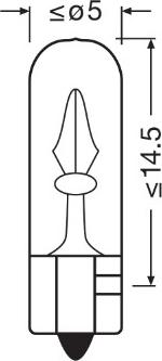 OSRAM 2721-2BL - ŻARÓWKA ORGINAL PBT5 W1.2W W2X4.6D 12V 2SZT. BLISTER EKO