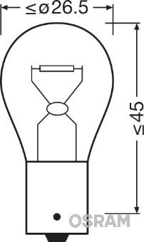 OSRAM 7506 - ŻARÓWKA P21W 12V-21W STOP-KIERUNKOWSKAZ ORIGINAL 12V 10SZT.