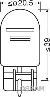 OSRAM 7515 - ŻARÓWKA W21-5W 12V-21-5W CAŁOSZKLANA ORIGINAL 12V 10SZT.